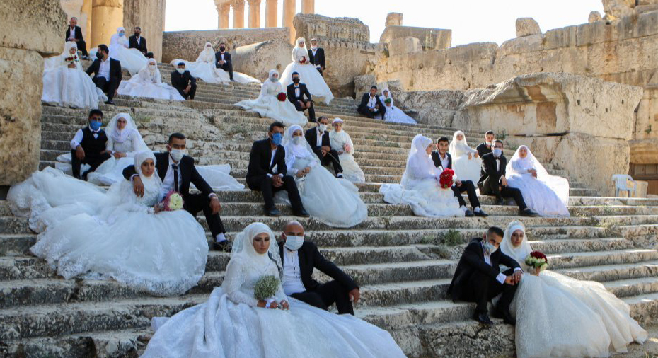 عروسی-دسته-جمعی-در-لبنان-در-سایه-کرونا-فیلم