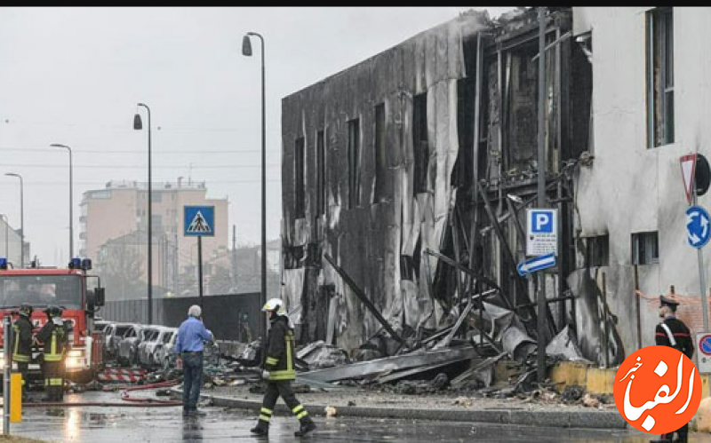 سقوط-هواپیما-روی-یک-ساختمان-در-میلان-ایتالیا