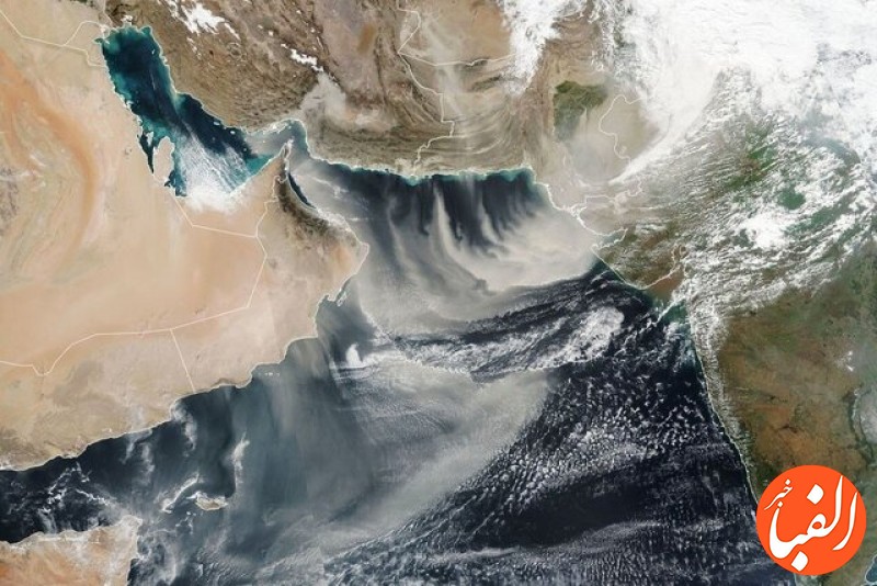 تصویر-ناسا-از-طوفان-گرد-و-غبار-در-ایران