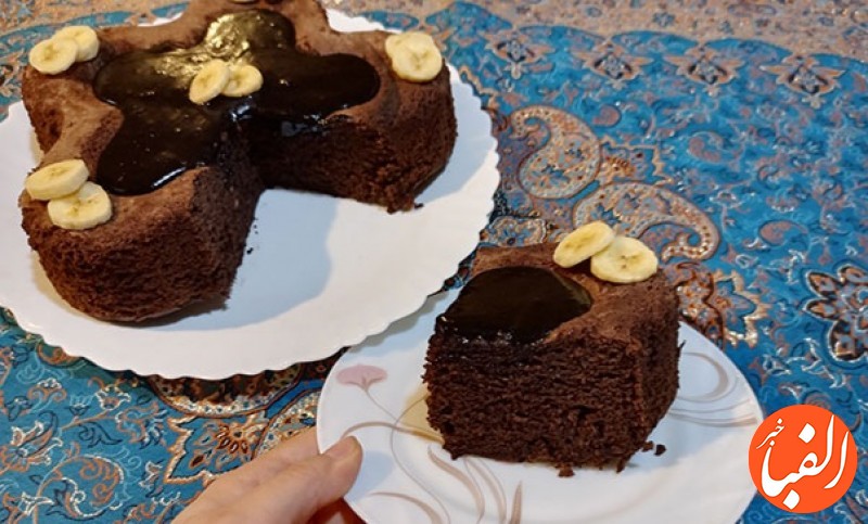 کیک-موز-و-شکلات-عالی-با-طعم-بهشتی-با-فیلم-طرز-تهیه-آن