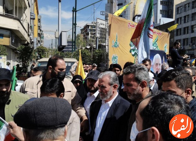 حضور-دبیر-کل-جنبش-جهاد-اسلامی-فلسطین-در-راهپیمایی-روز-قدس-در-تهران